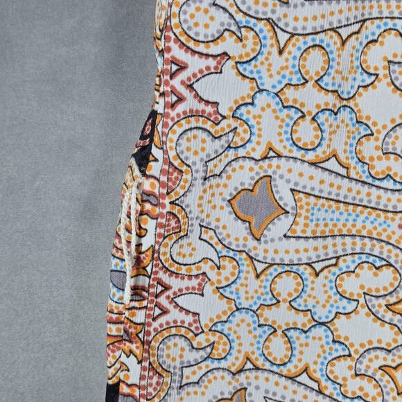 VTG Carole Sue Paisley Tunic Blouse L Multicolor Boho Festival Long Shirt Top - Picture 10 of 10